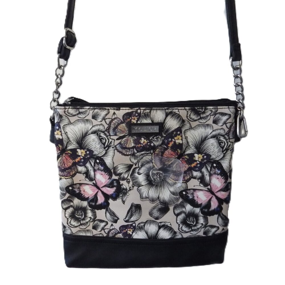 Koltov Luchian Shoulder Bag Butterfly & Flowers/ Large Crossbody